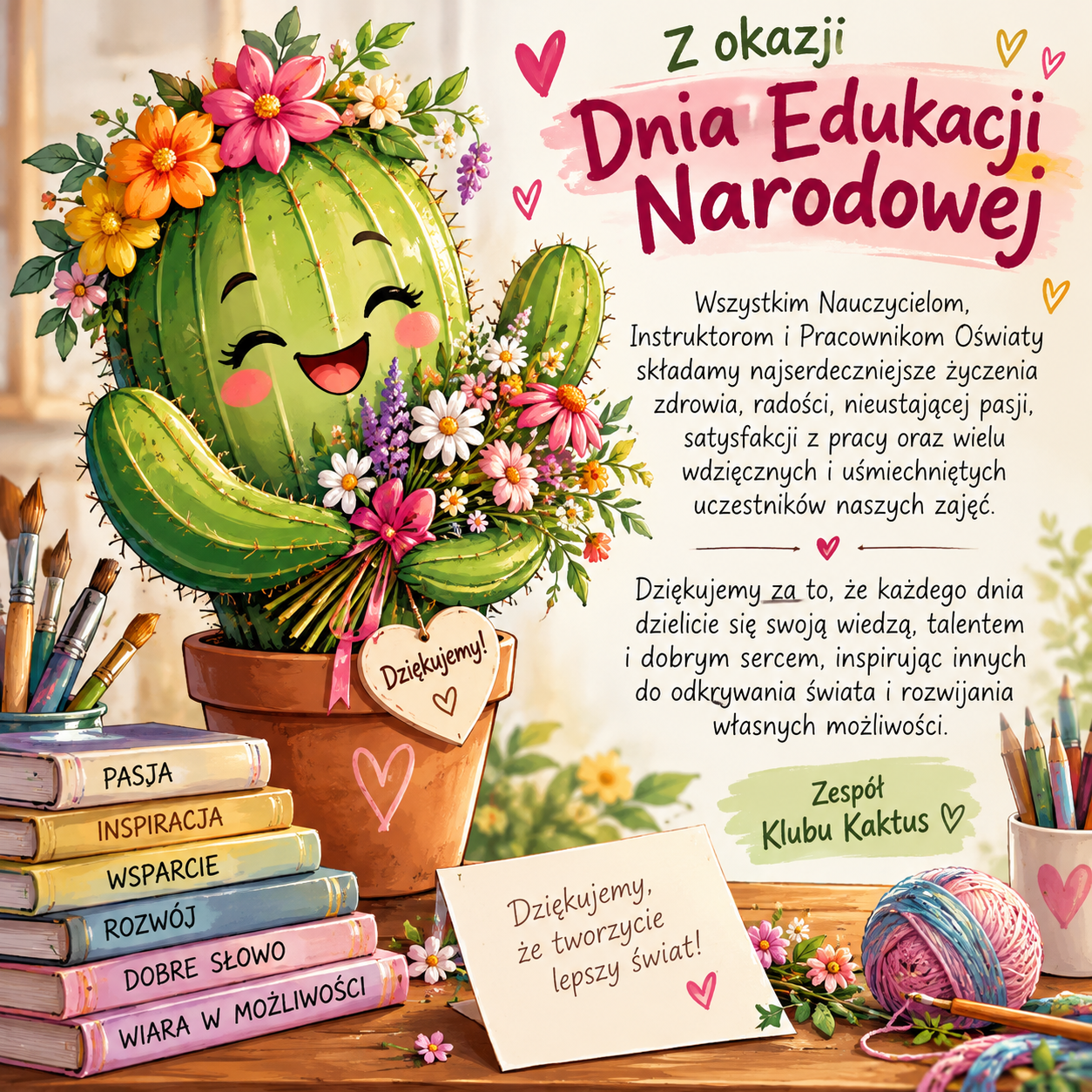 Kolorowe podziękowania dla nauczycieli